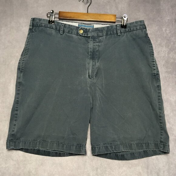 Peter Millar Mens Shorts size 35 Blue Flat Front Pockets Pima Cotton Twill - Picture 4 of 12